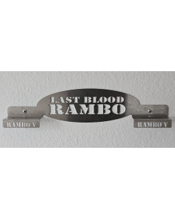 Rambo 5 Messer Designer Wandhalter Edelstahl 3D...