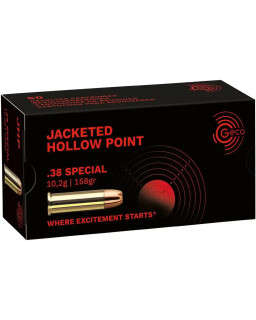 Geco .38 Special Hohlspitz Jacketed Hollow Point JHP 10,2...